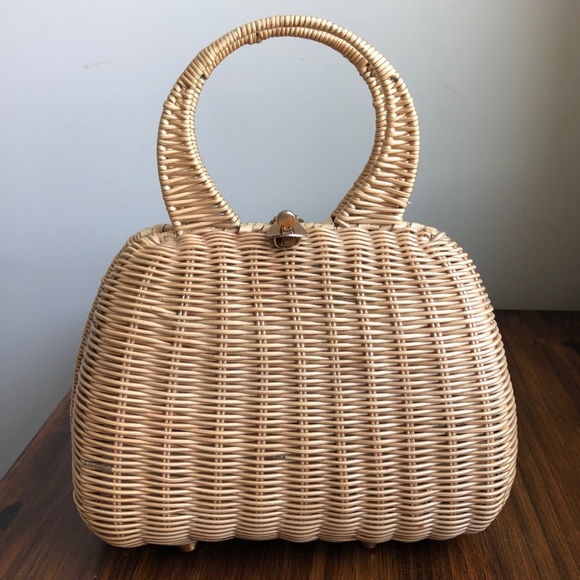 VTG RATTAN BAG - Picture 2 of 5